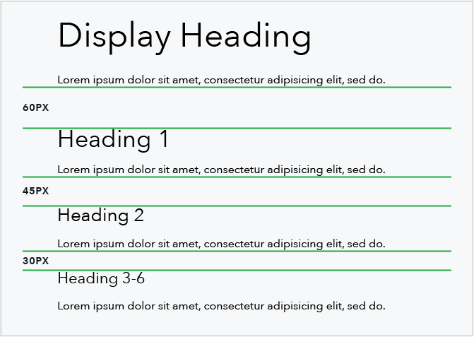 Body copy followed by heading